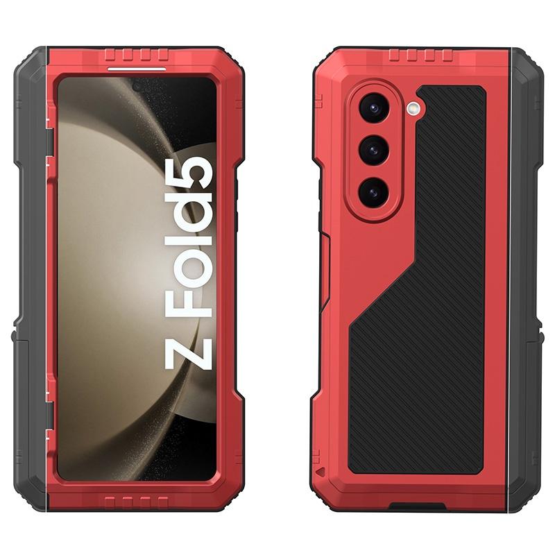 Funda Súper Blindada para Samsung Galaxy Z Fold 8 7 6 5 Resistente Silicona +Aleación de Aluminio Cobertura Completa con Soporte Plegable Antigolpes Coque