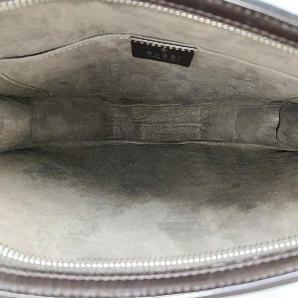 [Pre-Owned] GG Supreme Vintage Logo Stripe Web Canvas Clutch - Excellent #UQHQU1