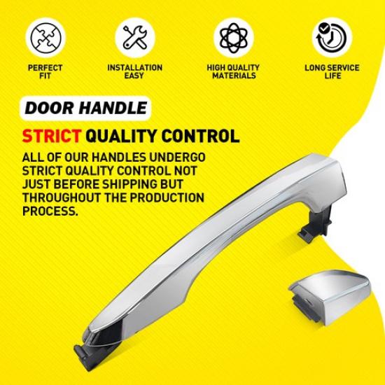 Front RH Chrome Exterior Door Handle Fit 2016-2021 Hyundai Tucson Passenger Side