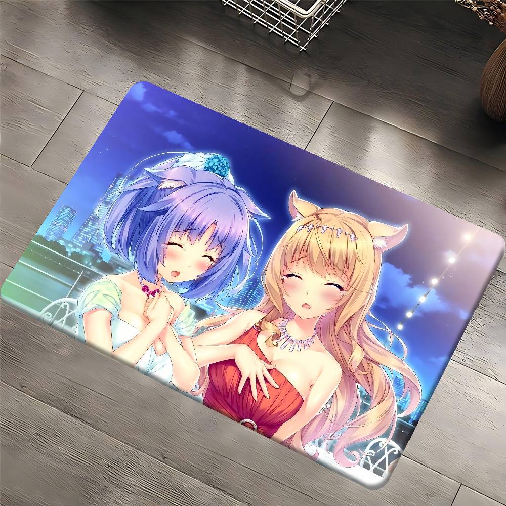Nekopara Anime Room Mats Retro Multiple Choice Living Room Kitchen Rug Non-Slip Welcome Rug