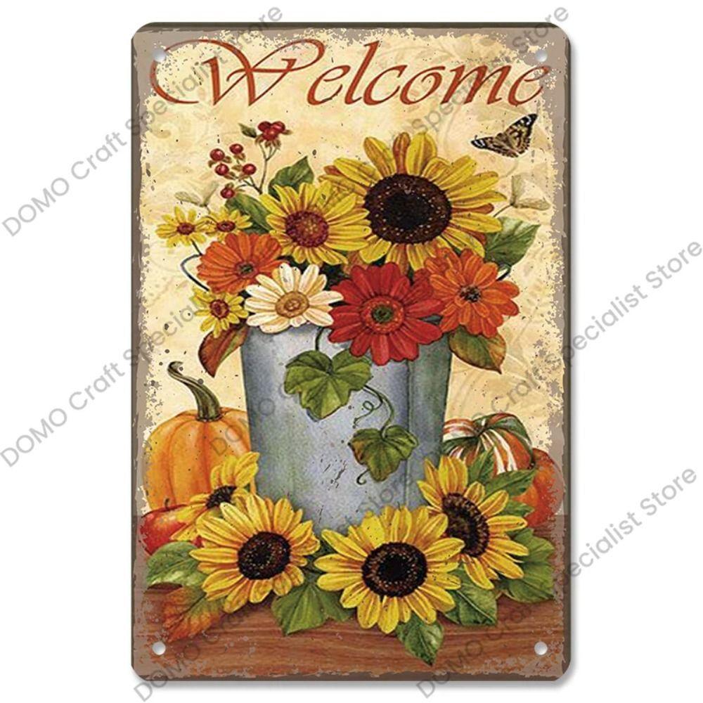 Artistic Metal Wall Sign, Halloween Christmas Decor