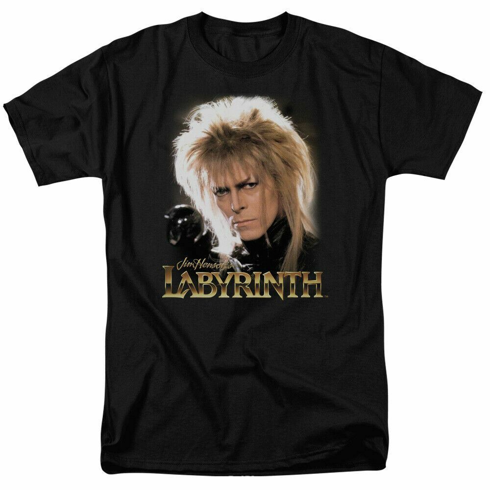 26 Labyrinth Jareth T Shirt Mens Licensed Classic Movie Tee Goblin King Black Unisex T-Shirt L