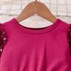 Vestito da Bambina Moda Autunnale Rete Stellata Garza Ruvida Vestito Dolce Vestito da Principessa per Bambini