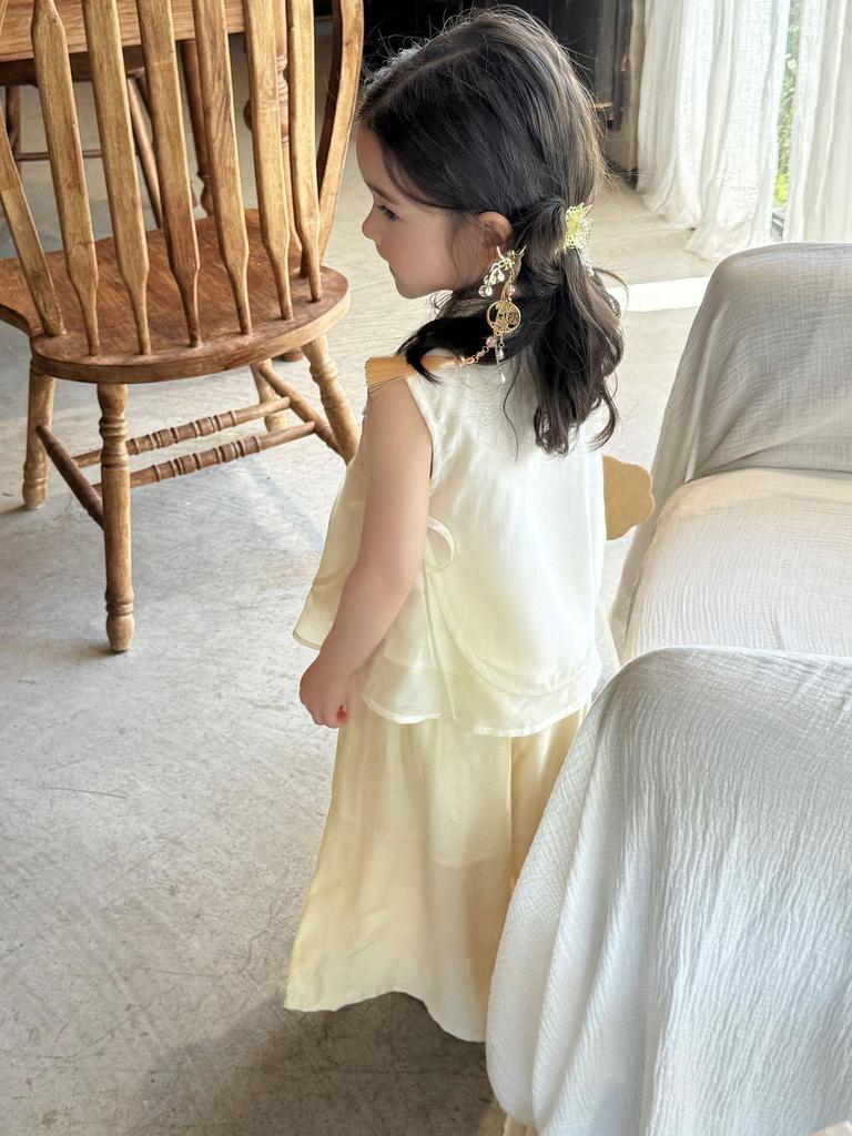 Hanfu-Set für Mädchen: Neues chinesisches zweiteiliges Set - Große & kleine Größen für den Sommer