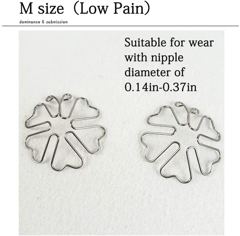 Non Piercing Women Faux Body Adjustable Nipple Clamps for Women, Snowflake Nipple Clips, Female Sex Pleasure Devices