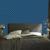 Blue and navy checkered wallpaper for living room and bedroom 50x1000