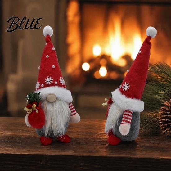 Window Decoration Ornaments Christmas Gnome Plush Figurines Faceless Santa Stuffed Cloth Dolls Desktop Figures Scandinavian Elf Tabletop Ornaments,