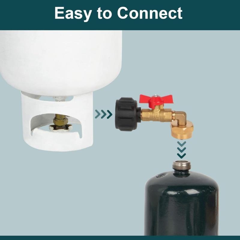 Converter Adapter Propanes Tanks Connector Tanks Filling Connector Adapter Gas Tanks Coupler Refill Attachments Head