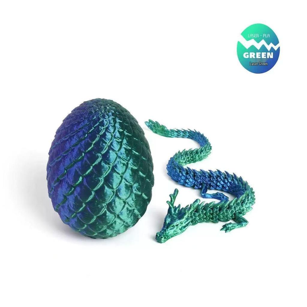 Articulated 3D Printed Chinese Dragon Figure Ornament for Kids