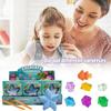 Dinosaur Fossil & Gemstone Excavation Kit - Archaeological Puzzle Toy with Starfish Marine Life 12 Real Gemstones Included