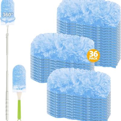 Washable Electrostatic Duster: Double-Sided, Dust-Free, Blue-Purple Household Cleaner