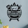 Custom Metal BBQ Sign, Personalized Outdoor Grill Decor, Unique Kitchen Wall Art