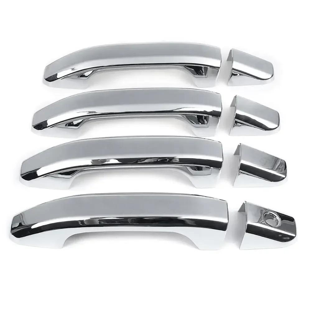8pcs Set Car Exterior Door Handle Covers Chrome For Chevy Silverado 1500 2500 3500 for GMC 2014 2015 2016 2017 2018