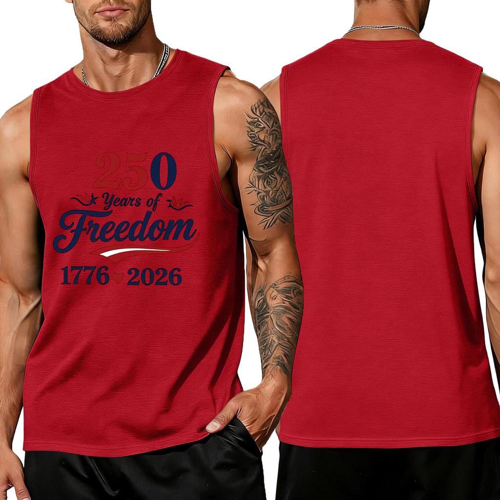 Men's Sleeveless Tank Top Casual Loose Fit Summer Muscle Shirt Lightweight Breathable Fabric Comfortable Fit