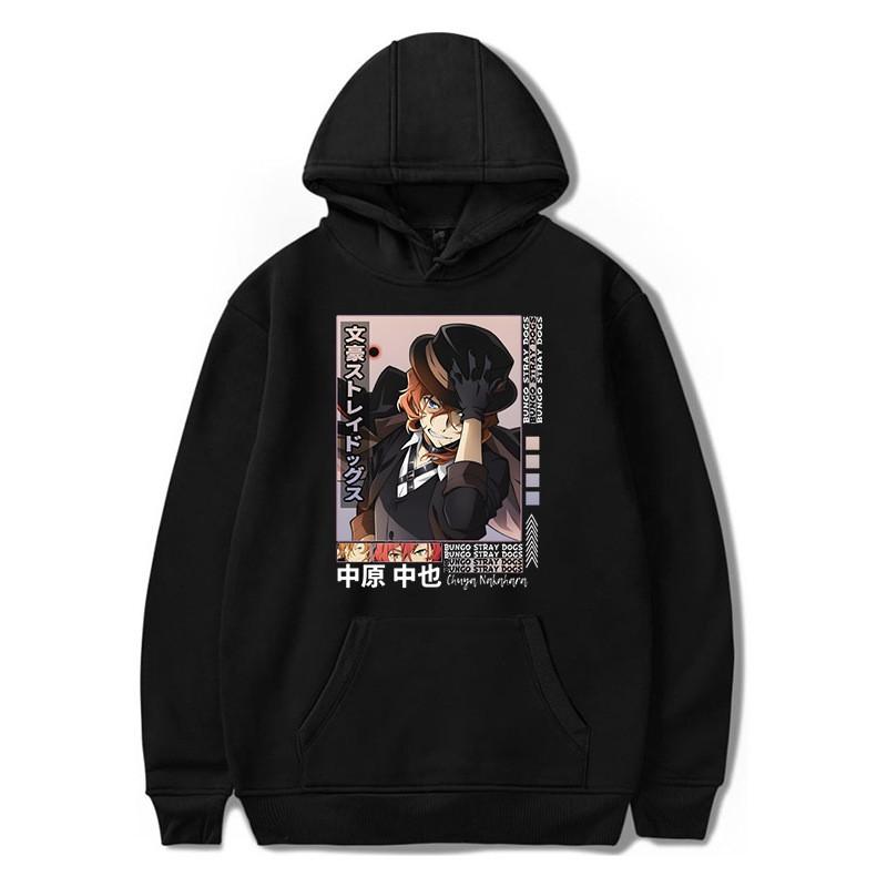 Bungo Stray Dogs Anime Hoodie Lässiger Fleece Pullover für Jugendliche
