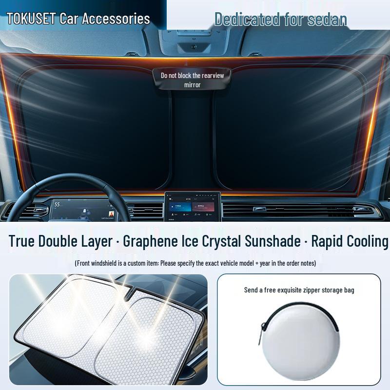 Car Umbrella Sunshade: Heat Insulation & Blackout Curtain for Windshield