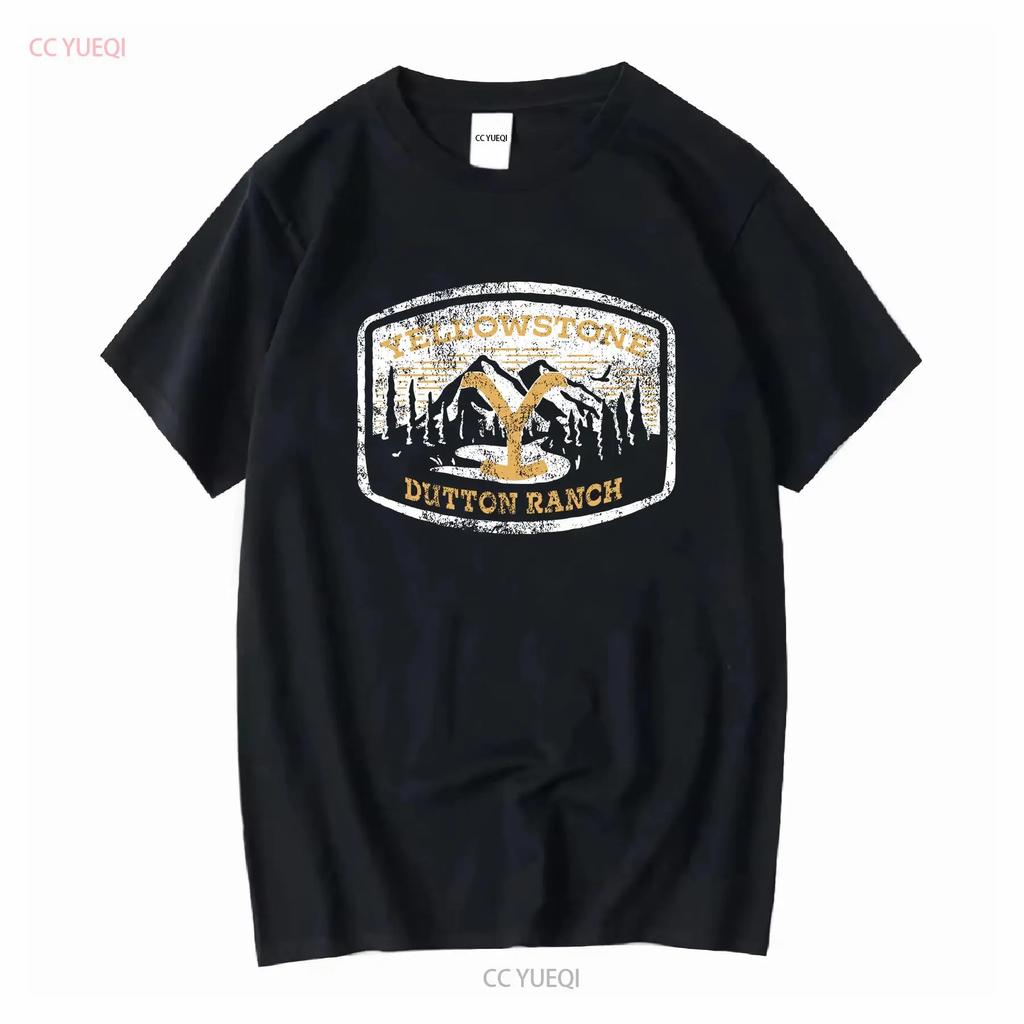 Yellowstone Dutton Ranch Patch T Shirt Vintage Washed Fashion Breathable Versatile Designer Clothes Stretched Stylish Soft