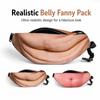 Fake Waist Bag with Storage Pouch, -Shaped Waist Pack for Travel, Costume and Everyday Use