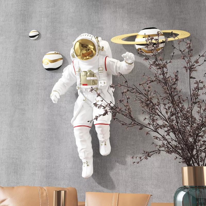 Nordic Astronaut Resin Wall Decoration Items Home Children's Room Background Wall Accessories Art Cafe Hotel Wall Sticker Decor