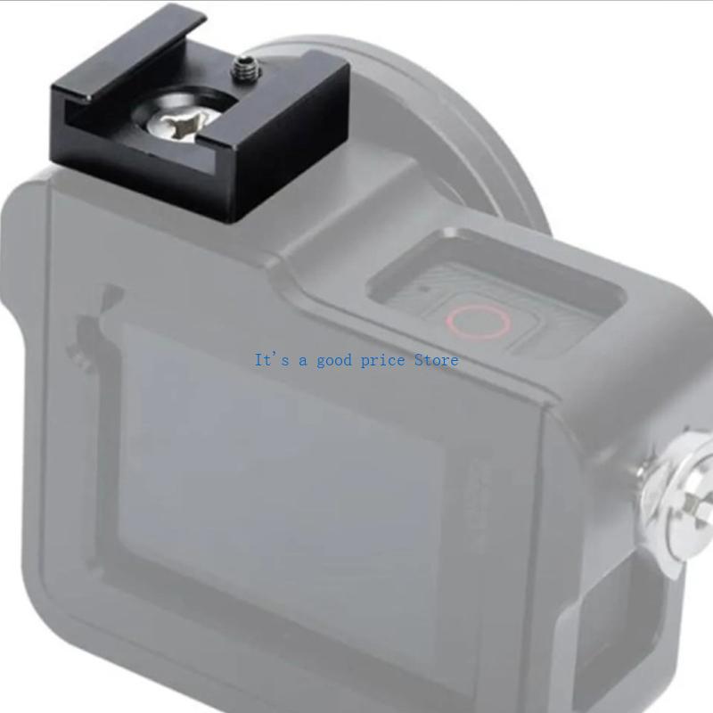 Cold Shoe Mount Aluminum Adapter Bracket Hot Shoe with 1/4 Thread for Camera