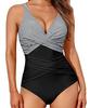 New one-piece swimsuit women's high-waisted tight-fitting cross sexy halter swimsuit