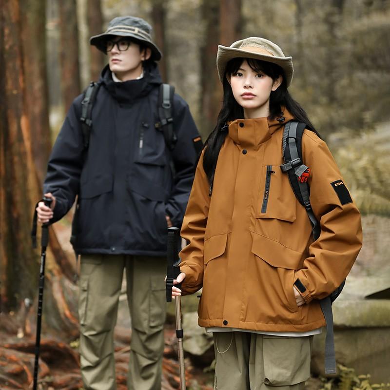 Lightweight Windproof Waterproof Hiking Jacket Men Women Outdoor Climbing Coat Loose Fit