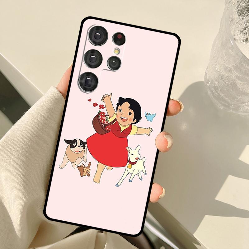 Capa de desenho animado Heidi para Samsung Galaxy S23 S22 Ultra S20 FE Note 20 Note 10 S8 S9 S10 Plus S21 Ultra