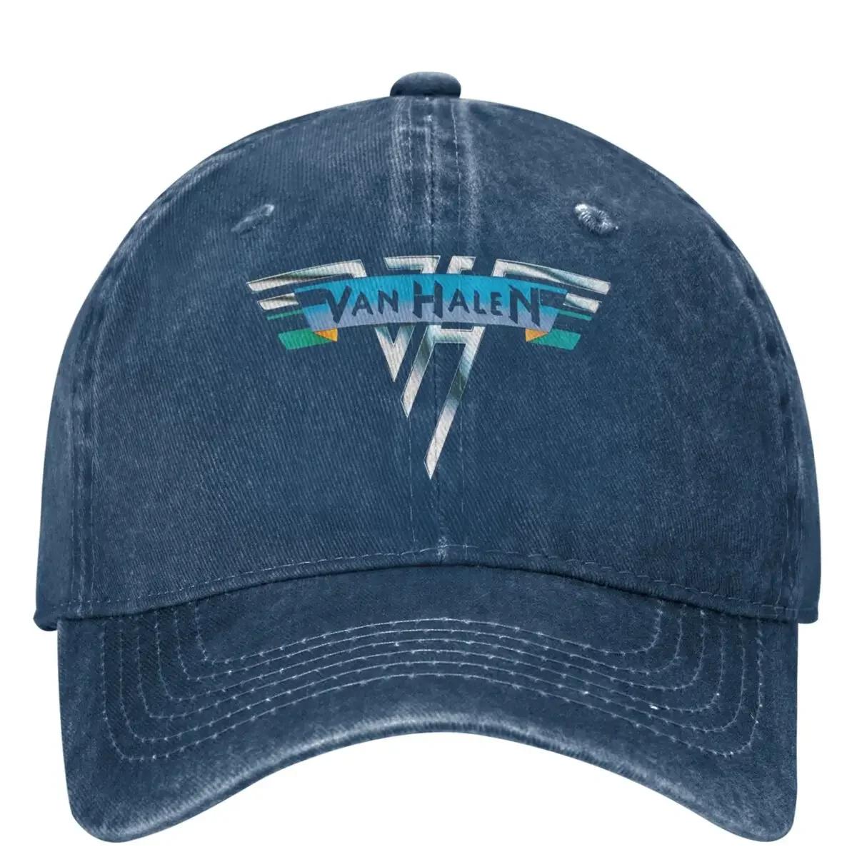 

Unisex Women Van Halen Punk Rock Band Logo Baseball Cap Classic Distressed Denim Headwear Adjustable One Size
