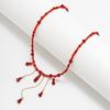 Tassel Blood Drop Necklace Red Halloween Choker Retro Halloween Collarbone Chain  Girl