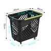 Thickened Plastic Shopping Basket with Wheels Handheld KTV Basket Convenience Store Caddy Vegetable Basket Pull Rod Basket