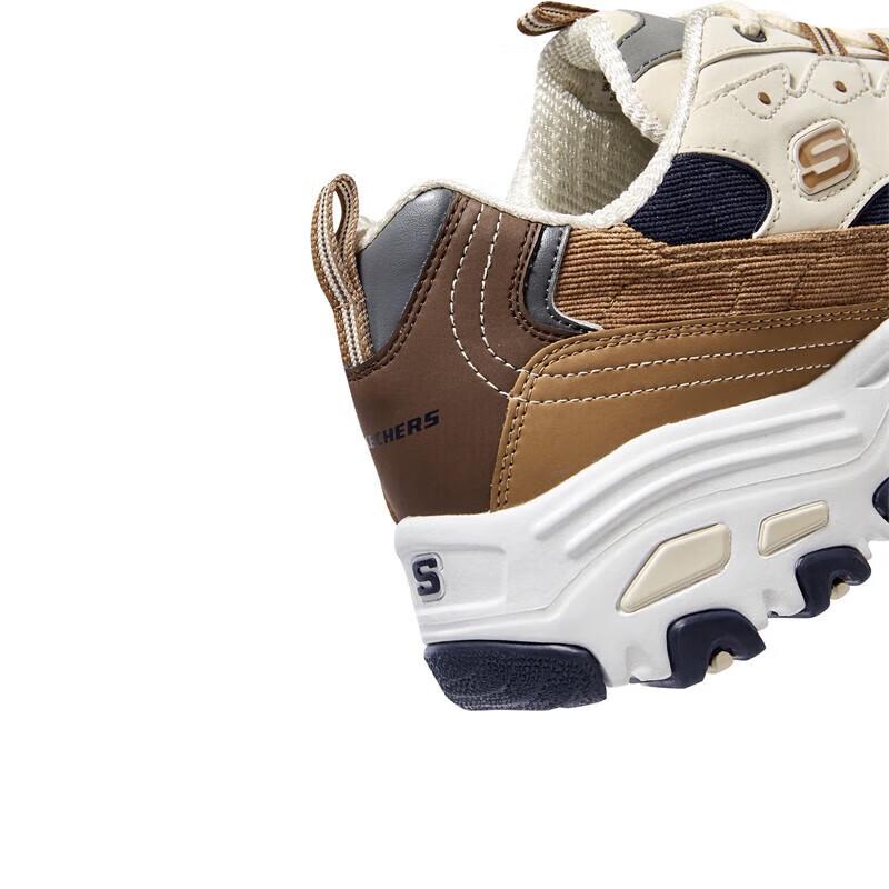 Skechers Milk Tea Bear 2.0 D'Lites Corduroy Patchwork Dad Shoes