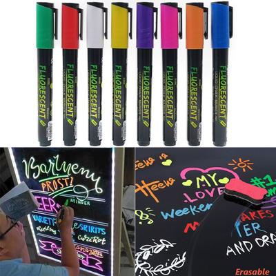 Erasable Whiteboard Pen LED Writing Board Highlighters New Liquid Chalk Marker Pen