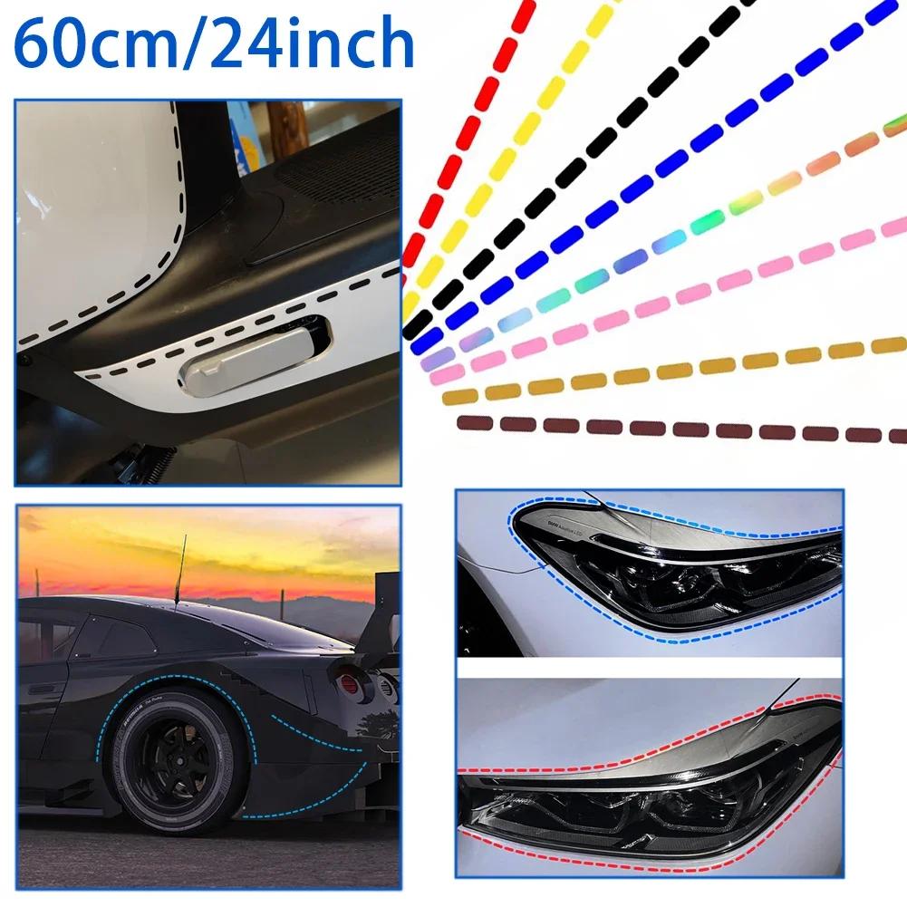 

5Pcs Car DIY Line Reflective Stickers 60cm Auto Motorcycles Wheel Decorative Reflective Strip Tape Night Warning Decals чёрный
