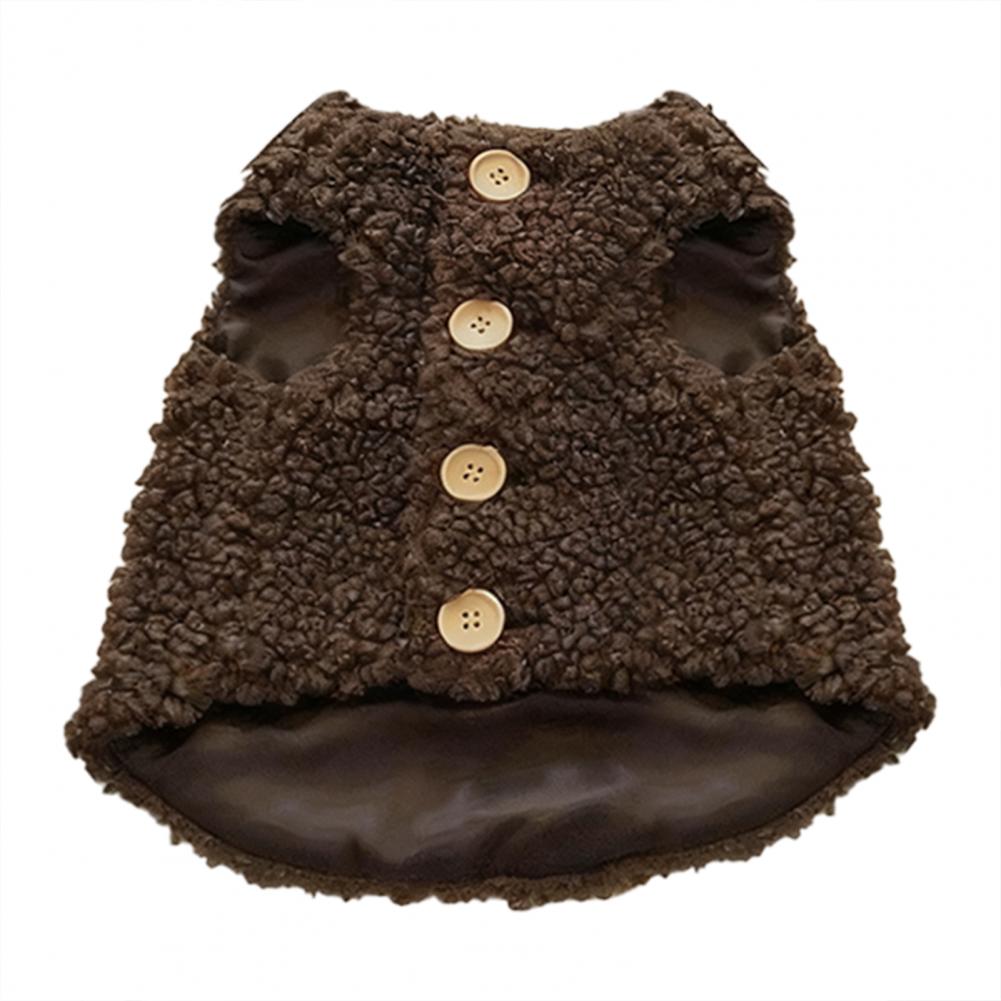 High Pet Apparel Pet Clothes for Dogs Cozy Fluffy Cat Vest for Winter Outings Warm Pet Apparel with Button Closure Soft for Wear