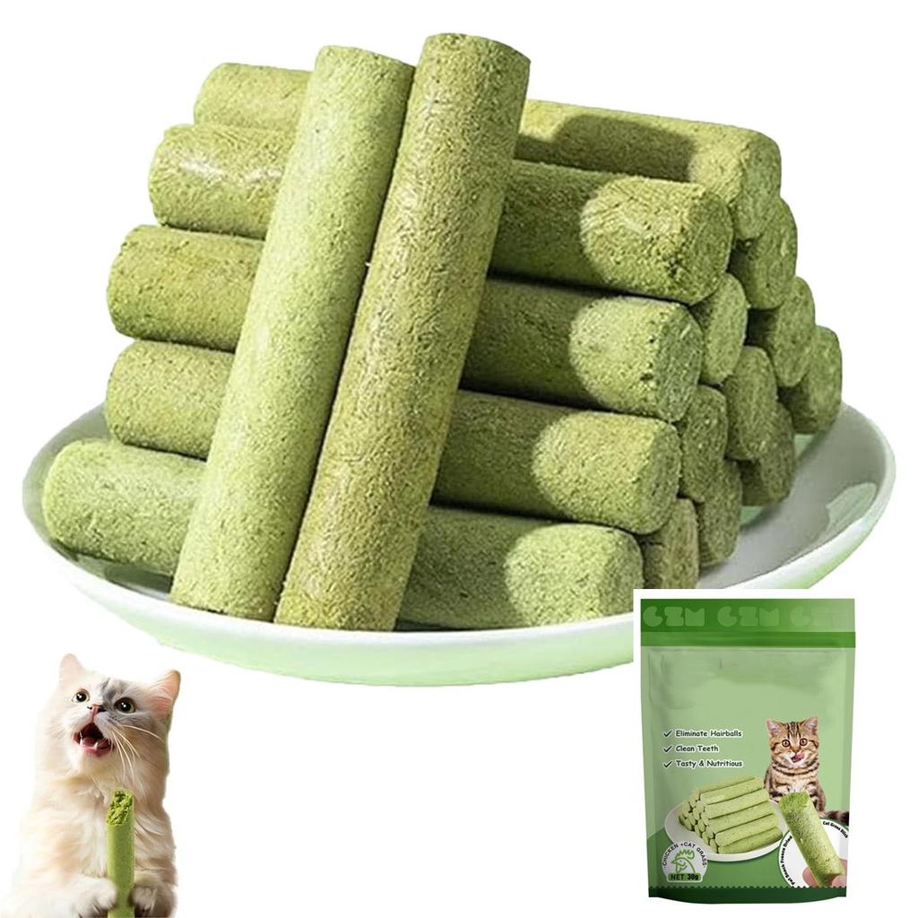 Dried Cat Grass Stick, Cat Hair Removal Ball, Gentle Grooming Cat Snacks, Cat Grass Grinding Stick,  Removal Cat