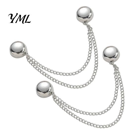 T-shirt Hem Clip 2Pcs Magnetic Clothing Pin for Shortening Pants Legs, Button Legs Shirt Sleeves Hems, Clothes Decorative with Chain Quick Adjustment
