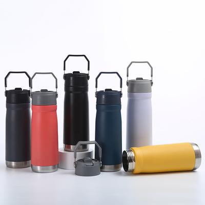Brazilian 304 Stainless Steel Car Cup 22OZ Portable Cup Vacuum Straw Cup Outdoor Handle Thermos Cup