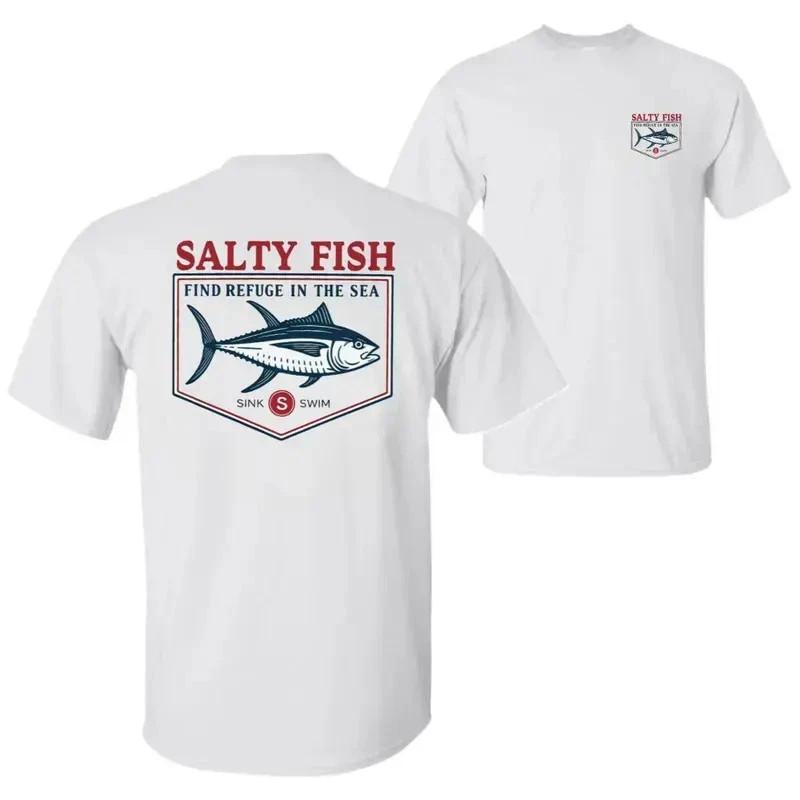 Saltwater Fishing T-Shirt, Offshore Ocean Angler Graphic Tee XL