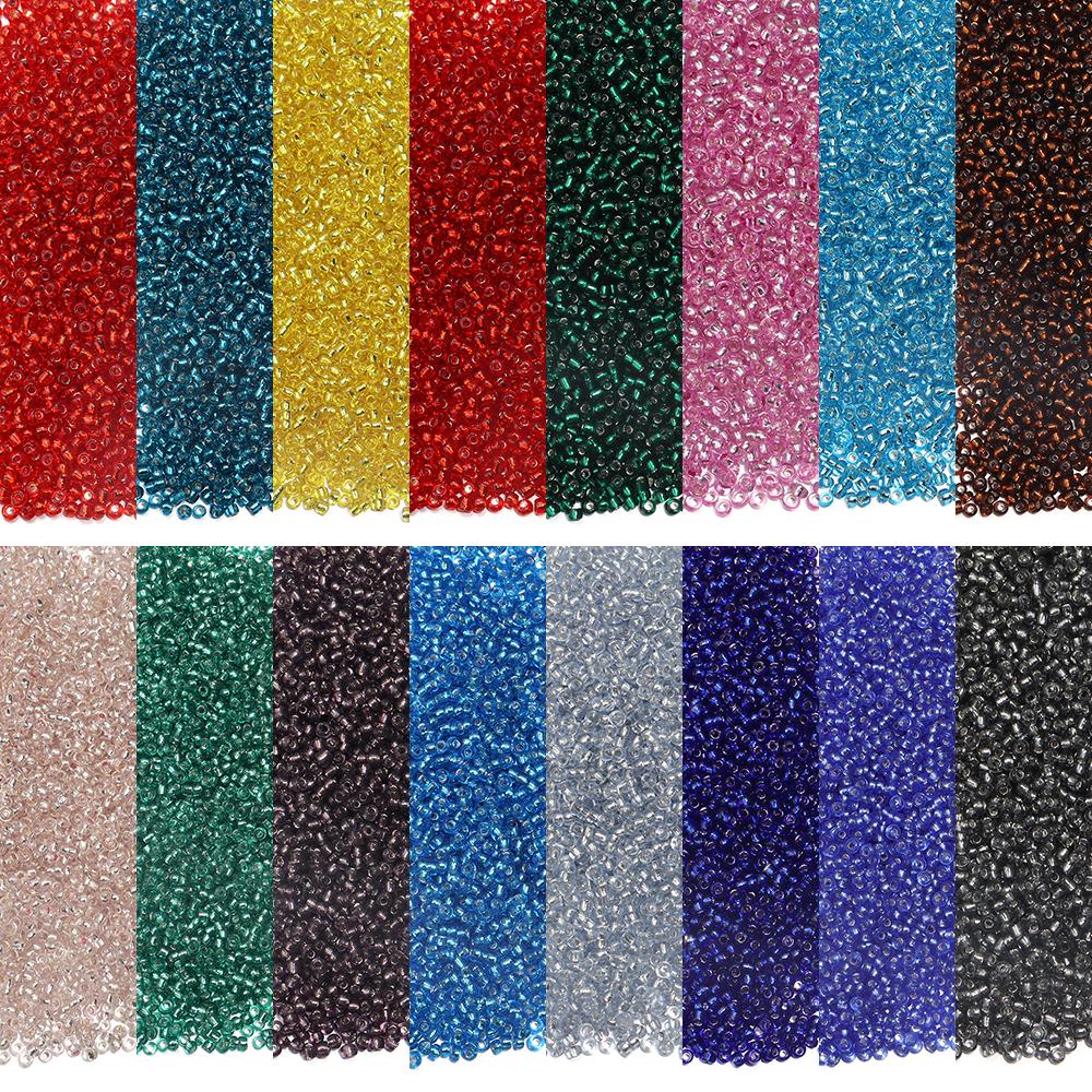 1150/5750pcs Round Glass Beads Colorful Seed Beads Loose Spacer Seed Bead For Jewelry Making DIY Necklaces Bracelets Accessories