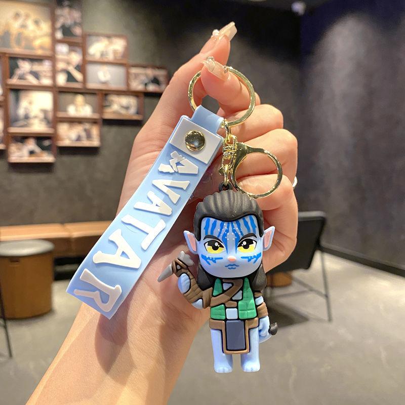 

Avatar Style 3D Silicone Keychain Cartoon Figure Keyring Bag Car Pendant Gift For Kids Anime Fans