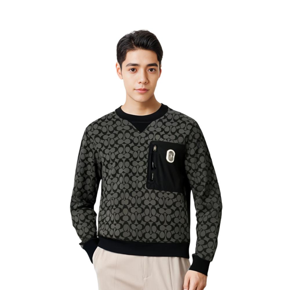 COACH SS23 Sweatshirt Men's Gray 89748-OY2
