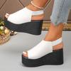 Damen Sandalen Sommer Keilsandalen Damen Plateau Hohe Absätze Schuhe Sexy Offene Sandale