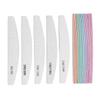 Gray Half-Moon Nail File - Double-Sided Colored Core Sanding Strip for Nail Art