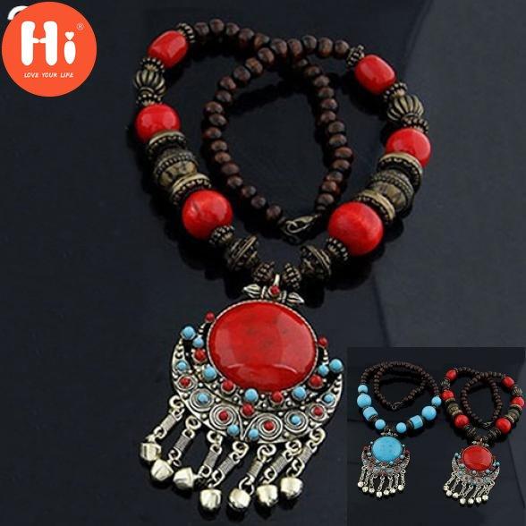 Hi Healthy Bodycare Women Vintage Bohemia Style Pendant Long Chain Sweater Necklace Ornaments Charm