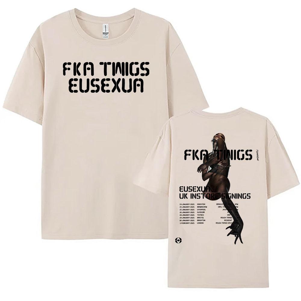 2025 Album Eusexua 2025 Tour Tshirts Singer FKA Twigs Printing Tshirt Cotton Soft Short Sleeve Teeshirt Unisex Streetwear Tees