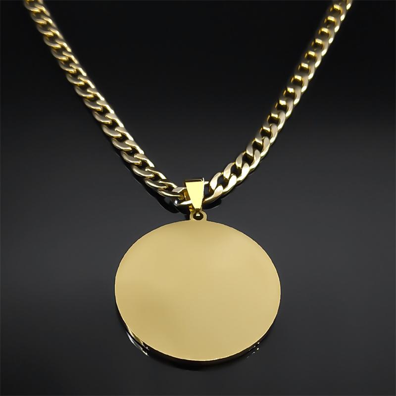 SAINT MICHAEL Archangel Crystal Hip Hop Necklace for Men Women Stainless Steel Rhinestone Big Pendant Necklaces Jewelry NZZZ506
