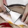 Rostfritt stål Snabbrengörande Fiskskalare Skalborttagningsmedel Skaldjurskex Fiskskalare Rengöringsmedel Planet Skin Brush Scraper Tool