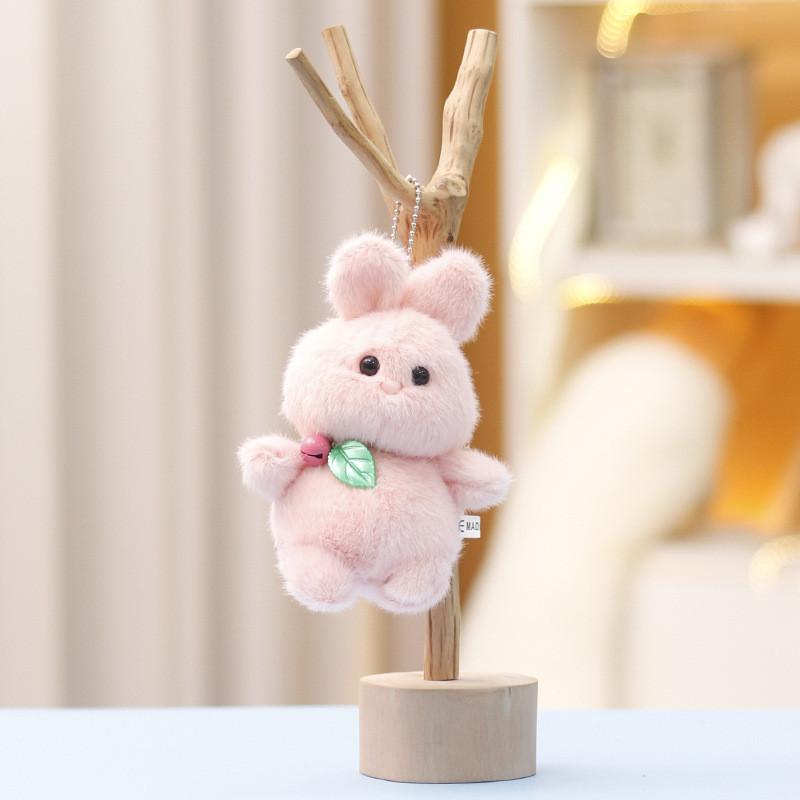 Cute Rabbit Keychain Cartoon Deer Duck Panda Child Backpack Plush Doll Pendant