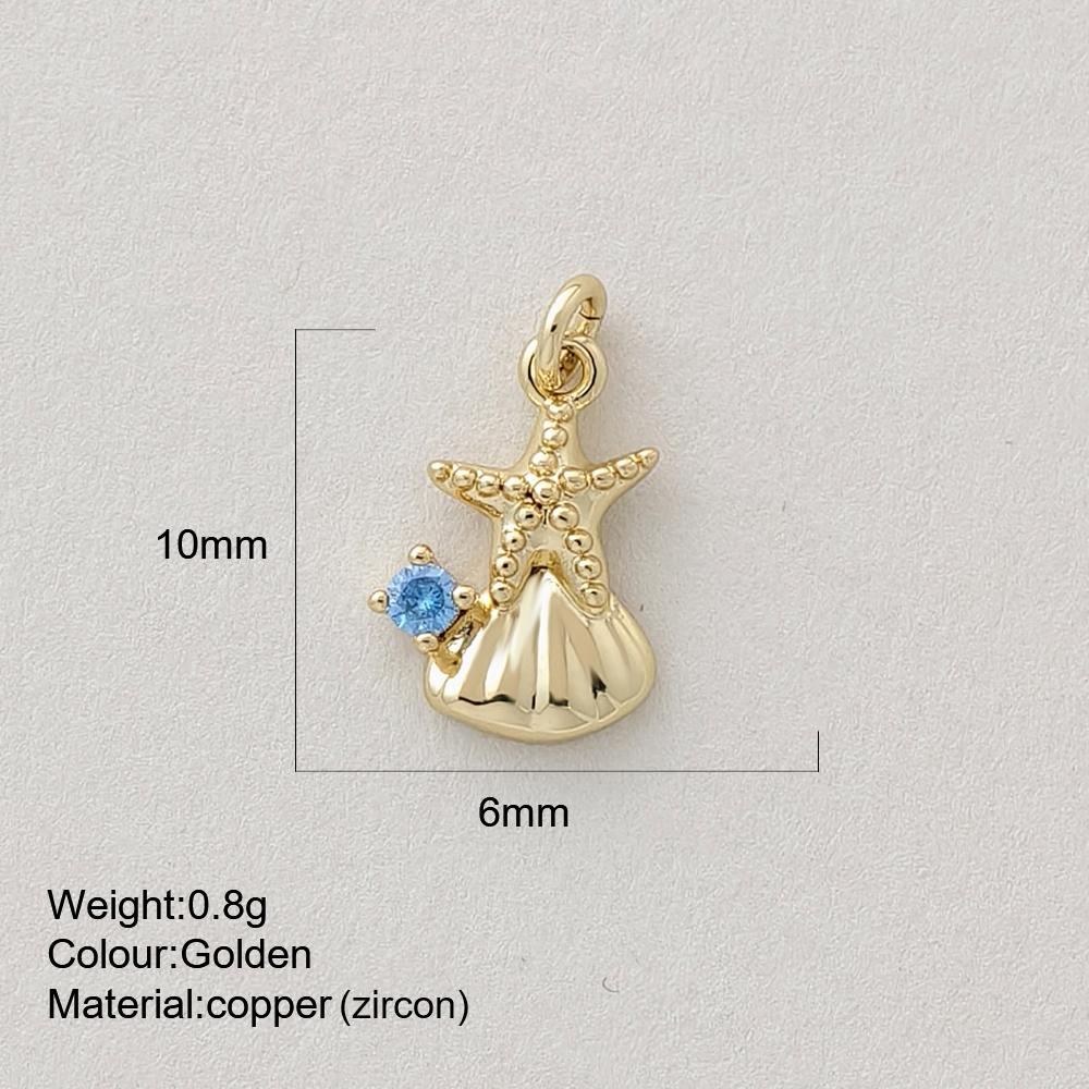 Cute Marine Animal Starfish Conch Charms For Jewelry Making Supplies Gold Color Shell Crab Dijes Diy Earring Bracelet Necklace
