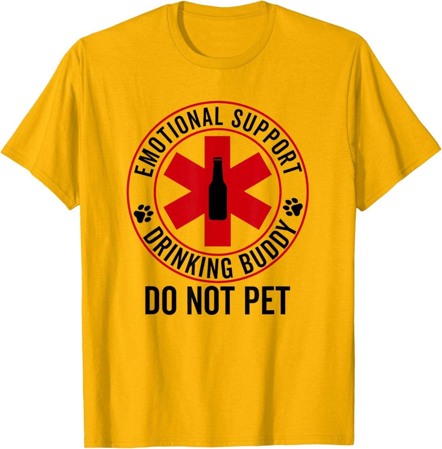 Support Drinking Buddy Funny Day Drinking Design Unisex T-Shirt S разноцветный